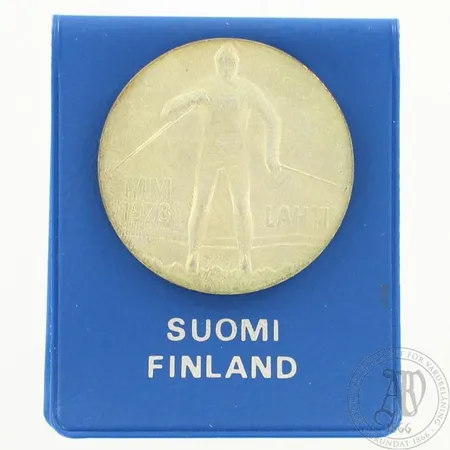 Juhlaraha, Lahti MM 1978, nimellisarvo 25mk, 500, paino 26,6g 