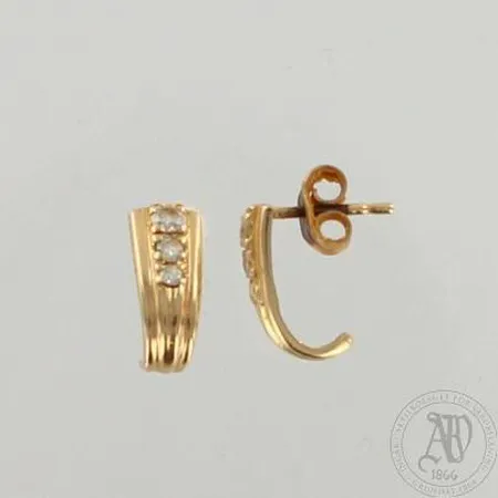Kivikorvakorut, korkeus 10mm, 585br, paino 1,3g 
