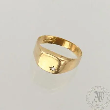 Kantasormus timantilla 1xn.0.02ct, koko 20, 585, paino 4,3g