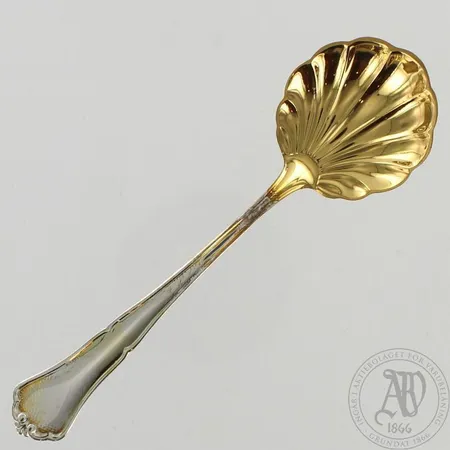 Sokerilusikka, Chippendale, uuden veroinen, pituus 115mm, 830, paino 16,0g