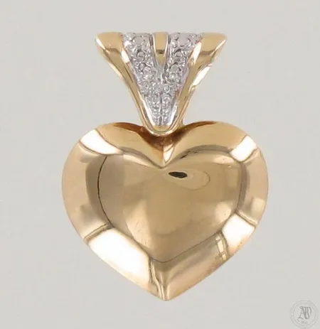 Timanttiriipus 2xn.0.01ct, korkeus 24mm, 585 kelta- ja valkokulta, paino 1,9g