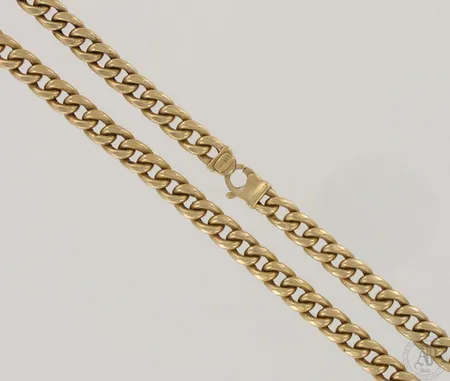 Panssarikaulaketju, ontto, pituus 45,5cm, leveys 6mm, 585, paino 15,7g