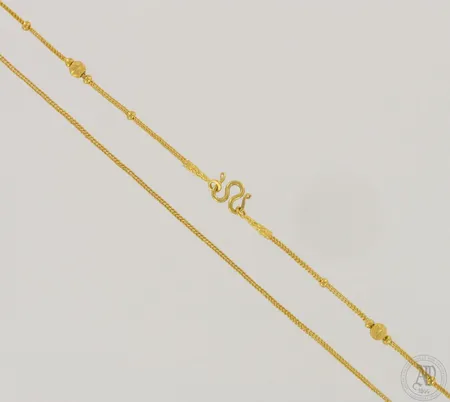 Kaulaketju, käytön jälkiä, pituus 51cm, 965, paino 15,2g