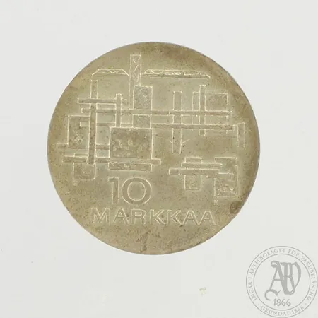 Juhlaraha, Itsenäinen Suomi 50 vuotta, 10mk, 900, paino 24,0g