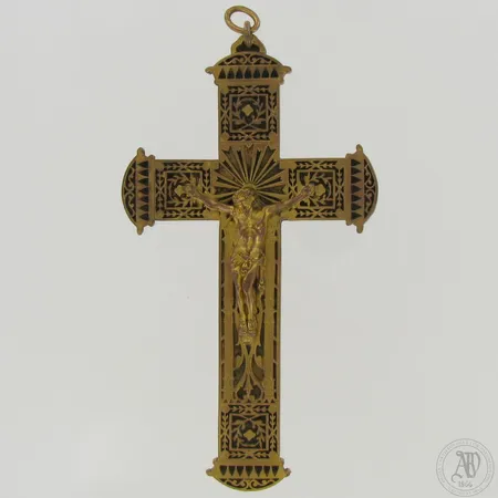 Krusifiksi, korkeus 19cm, messinki