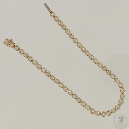 Timanttiranneketju 46xn.0.05ct, pituus 19,5cm, 585, paino 8,8g