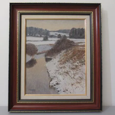 Öljyvärimaalaus, signeeraus Hannu Lindholm, mitat 35x43cm.  Lähetetään postipakettina.