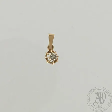 Timanttiriipus 1xn.0.01ct, korkeus 15mm, 585, paino 0,4g