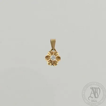 Timanttiriipus 1xn0,09ct, Ø 7mm, 585, paino 0,8g