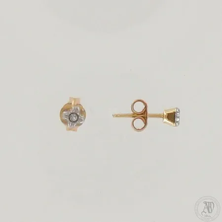 Timanttikorvanapit 2xn.0.005ct, Ø 3mm, 750, paino 0,6g, toinen tausta 585