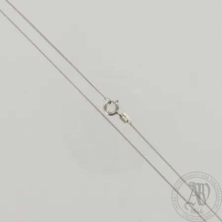 Panssarikaulaketju, pituus 43cm, 585 valkokulta, paino 1,0g 