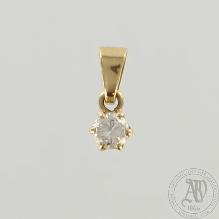 Timanttiriipus 1xn.0.16ct, korkeus 10mm, 585, paino 0,3g 