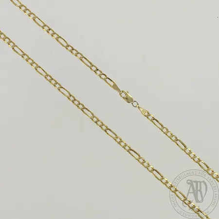 Kaulaketju, pituus 52cm, lukon lenkki korumetallia, 585, paino 4,4g 