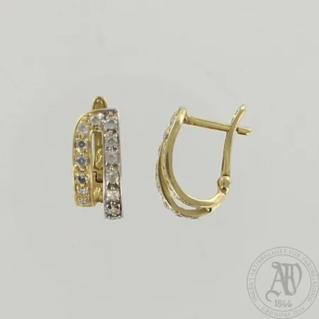 Kivikorvakorut, korkeus 18mm, 585br, paino 4,0g 