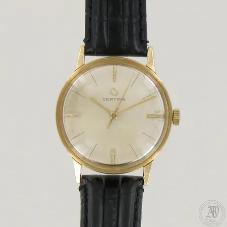 Kultarannekello Certina, mekaaninen, taulun Ø 34mm, taulussa hapettumaa, 750br, paino 37,2g