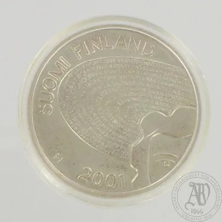 Juhlaraha, Aino Ackté ja Ooppera 2001, nimellisarvo 100mk, 925, paino 32,1g