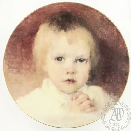 Seinälautanen Arabia, Helene Schjerfbeck Rukoileva tyttö, Ø 230mm.  Lähetetään postipakettina.