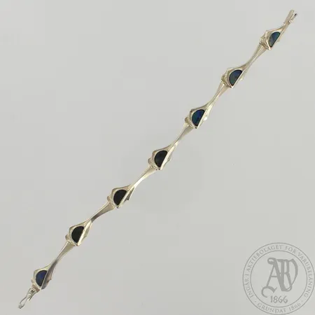 Hematiittirannekoru, pituus 190mm, 925br, paino 13,7g