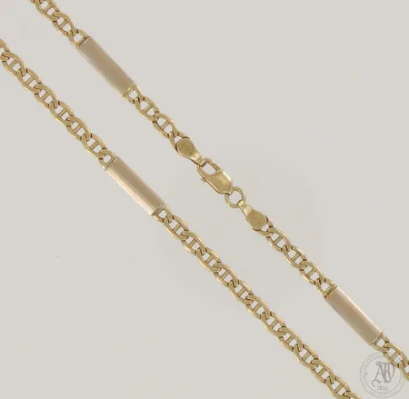 Kaulaketju, pituus 57cm, leveys 3mm, 585, paino 7,2g