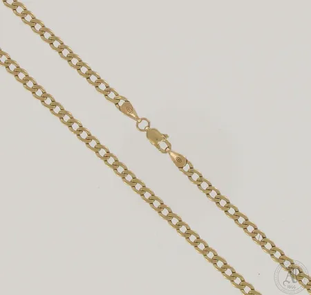 Panssarikaulaketju, pituus 51cm, leveys 2mm, 585, paino 4,0g