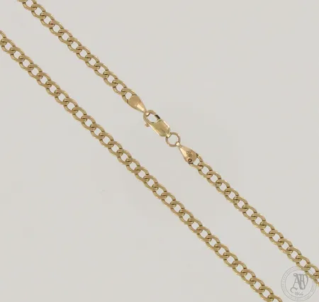 Panssarikaulaketju, pituus 46cm, leveys 2mm, 585, paino 3,6g