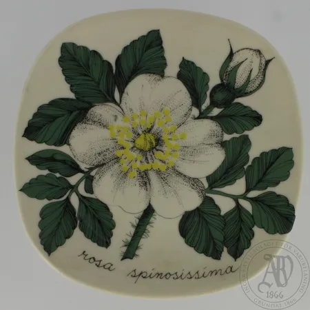 Seinälautanen Arabia, Esteri Tomula, Rosa Baccara, Ø 12cm.  Lähetetään postipakettina.