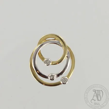 Timanttiriipus 3xn.0.02ct, korkeus 20mm, 585, paino 2,5g 
