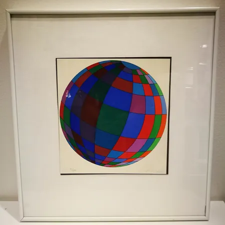 Värilitografia, Victor Vasarely, Studio Bruckmann, 35/200, mitat 23x23cm Lähetetään. postipakettina.