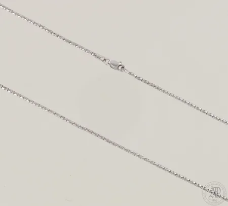 Kaulaketju, pituus 40cm, 585 valkokulta, paino 3,1g