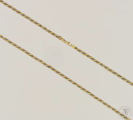 Cordell-kaulaketju, pituus 70cm, 585 kelta- ja valkokulta, paino 28,9g