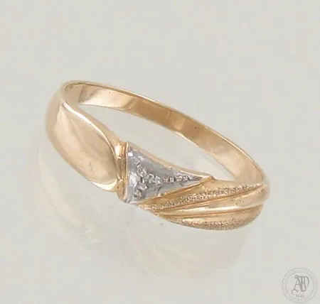 Timanttisormus 1xn.0.005ct, koko 20¼, 585, paino 2,9g