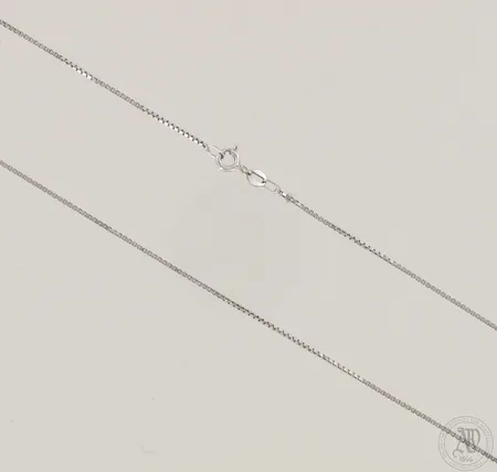 Venetsia-kaulaketju, pituus 42,5cm, 585 valkokulta, paino 2,5g