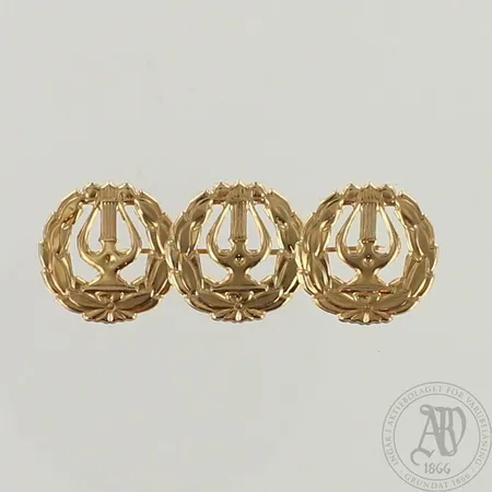 Ylioppilaslyyra, Ø 16mm, leveys 44mm, 585, paino 1,2 Paino: 1,2 g