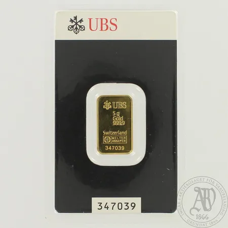 Kultaharkko UBS, 347039, 999, paino 5,0g