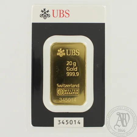 Kultaharkko UBS, 345014, 999, paino 20,0g