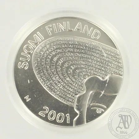 Juhlaraha, Aino Ackté ja Ooppera 2001, nimellisarvo 100mk, 925br, paino 36,1g