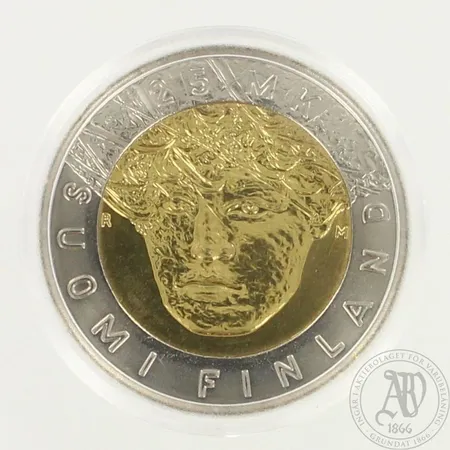 Juhlaraha, Suomi Hiihdon MM Lahti 2001, nimellisarvo 25mk, kupari/nikkeli  