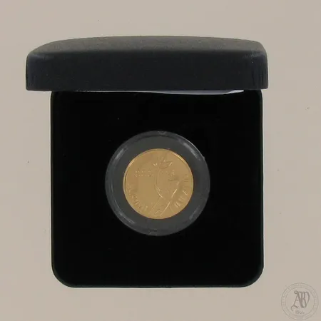 Kultaraha Itsenäisyyden 80-vuotisjuhlaraha Suomi 1997, numero 003297, todistus, laatikko, 900, paino 8,6g
