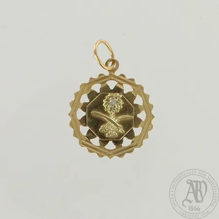 Timanttiriipus 1xn.0.02ct, Ø 21mm, 750, paino 2,5g
