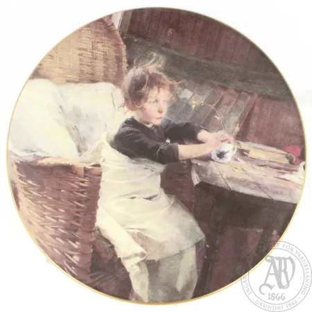 Seinälautanen, Arabia, Helene Schjerfbeck, Ø 230mm, Toipilas. Lähetetään postipakettina.  