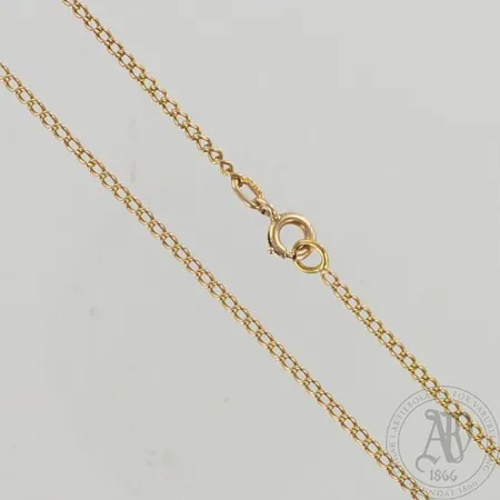 Panssarikaulaketju, lukon jousi rikki, pituus 58cm, paino 5,6g