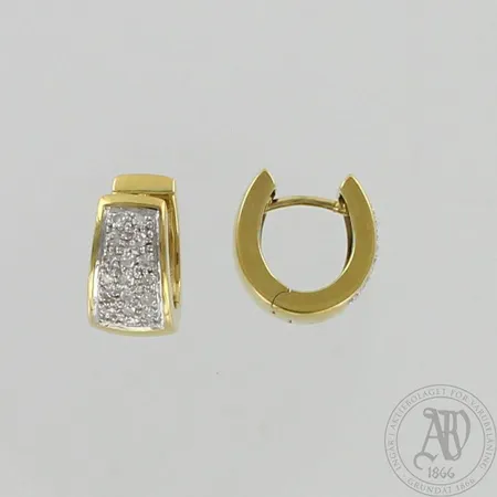 Timanttikorvakorut 34xn.0.01ct, korkeus 14mm, 585, paino 7,7g