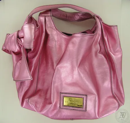 Laukku Valentino Metallic Pink Nuage Bow Tote, pieniä käytön jälkiä, mitat 37x36cm, kuitti