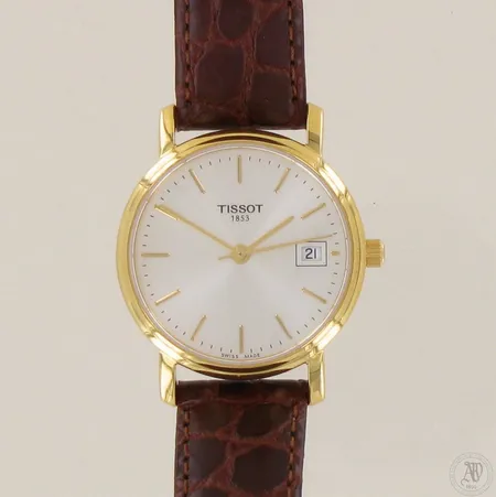 Teräsrannekello Tissot, quartz, ref: T52511131, taulun Ø 28mm, hihnan pituus 180mm, kuin uusi, takuutodistus, ostopäivämäärä 12.2.2016 Malmin Korupaja, manuaali, laatikko