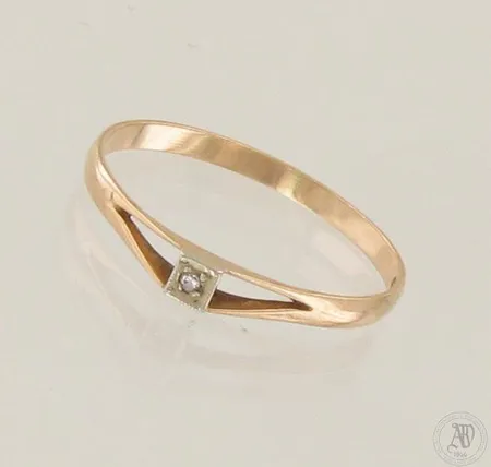 Timanttisormus 1xn.0.005ct, koko 18, 585, paino 0,9g