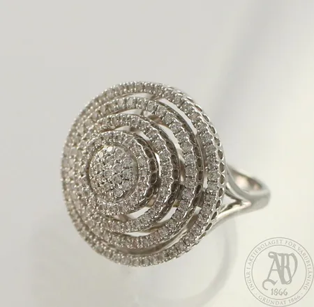 Timanttisormus 153xn.0.01ct, koko 17, 585 valkokulta, paino 11,5g 