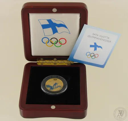 Kultamitali Sata Vuotta Olympiahengessä, 900, paino 8,6g
