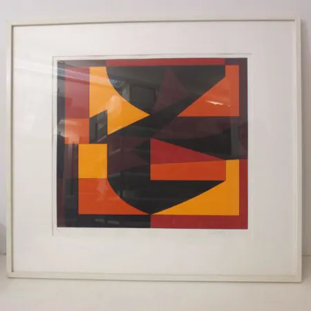 Serigrafia, signeeraus Victor Vasarely, 79/150, teoksen mitat 45x50cm. Ota yhteys panttilainaamoon kuljetusmaksusta sopimiseksi.
