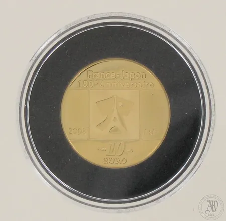 Kultaraha France-Japon 150 Anniversaire, 10 euroa, 920, paino 8,4g