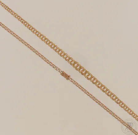 Bismark-kaulaketju, pituus 70,5cm, leveys 4-8mm, 585, paino 22,3g